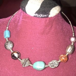 Pewter & Bead Choker🌸